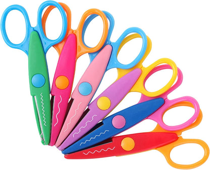 Mr. Pen- Craft Scissors Decorative Edge, 6 Pack, Bright Zig Zag Scissors