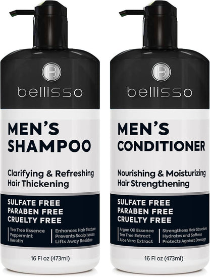 Caffeine Shampoo and Conditioner Set - Volumizing Products for Women and Men - Thickening, Volume Boosting Formula for Thinning and Fine Hair - Sulfate Free, No Parabens - Hydrating, Salon Grade