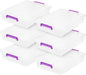 IRIS USA Storage Bins with Lids |Made in USA| 5 Qt - (6-Pack) - Clear