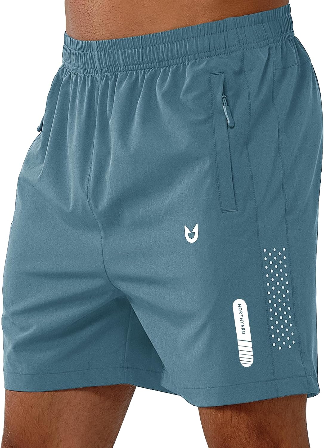 NORTHYARD Men's Athletic Running Shorts Gym Workout 7"/9"/5" Zipper Pockets