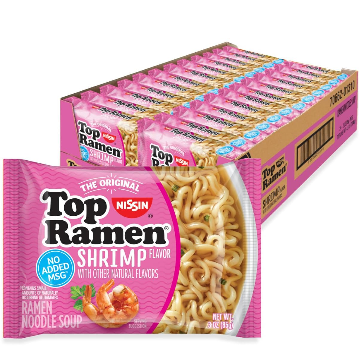 Nissin Top Ramen Noodle Soup, Chicken, 3 Ounce (Pack of 24)
