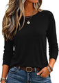 Zeagoo Women's Casual Shirts Long Sleeve Tops Crewneck Tshirts Fall Clothes