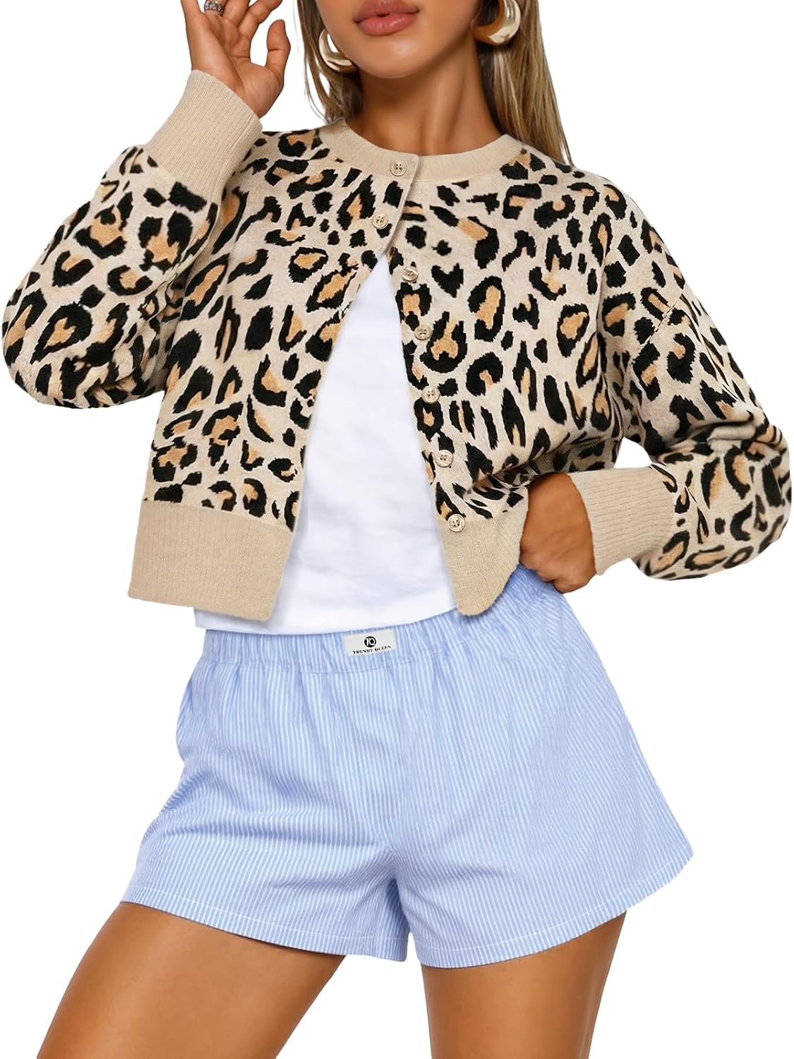 Trendy Queen Cropped Cardigan Sweaters for Women Fall Fashion Clothes 2026