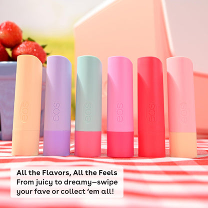 eos 100% Natural Lip Balm - Strawberry Sorbet and Pomegranate Raspberry, All-Day Moisture, Lip Care Products, 0.14 oz, 2-Pack