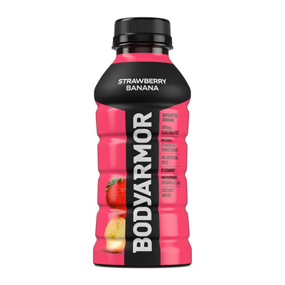 BODYARMOR Sports Drink, Strawberry Banana, Electrolyte Drink Hydration, 12 Fl Oz Bottles (8 Pack), Flavored Coconut Water with B Vitamins & Antioxidants