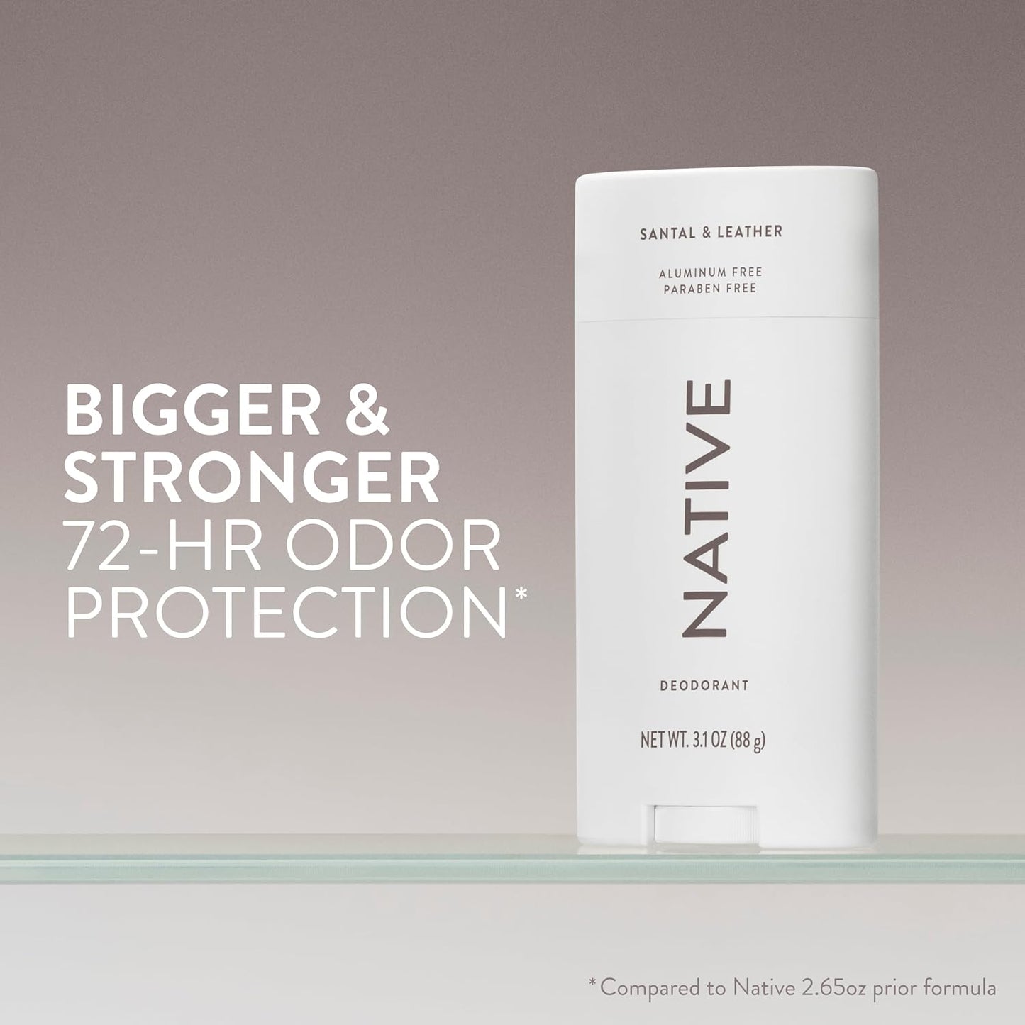 Native Aluminum Free Deodorant, Ocean & Timber, Large Size Stick, 72 Hour Odor Control, for Women & Men, Contains Naturally Derived Ingredients, 3.1 oz