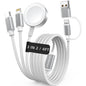 2026 Travel Essentials for Apple Watch Charger,Cruise Vacation Camping Essentials,iPhone Charger,Multi Charging Cable,3 in 2 Charging Docks for iWatch Series 11-2/Ultra,iPhone 17-12,Car