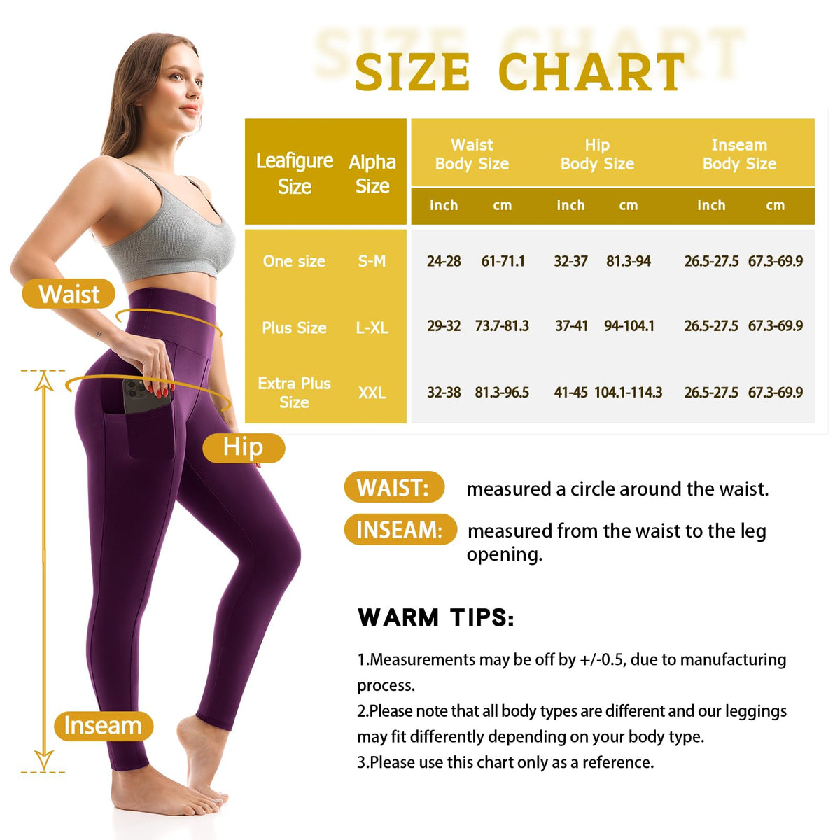 Walifrey Leggings with Pockets for Women
