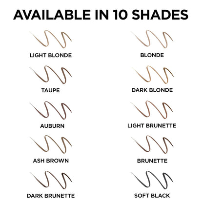 L'Oreal Paris Makeup Brow Stylist Definer Waterproof Eyebrow Pencil, Ultra-Fine Mechanical Pencil, Draws Tiny Brow Hairs and Fills in Sparse Areas and Gaps, Brunette, 0.003 Ounce (Pack of 2)