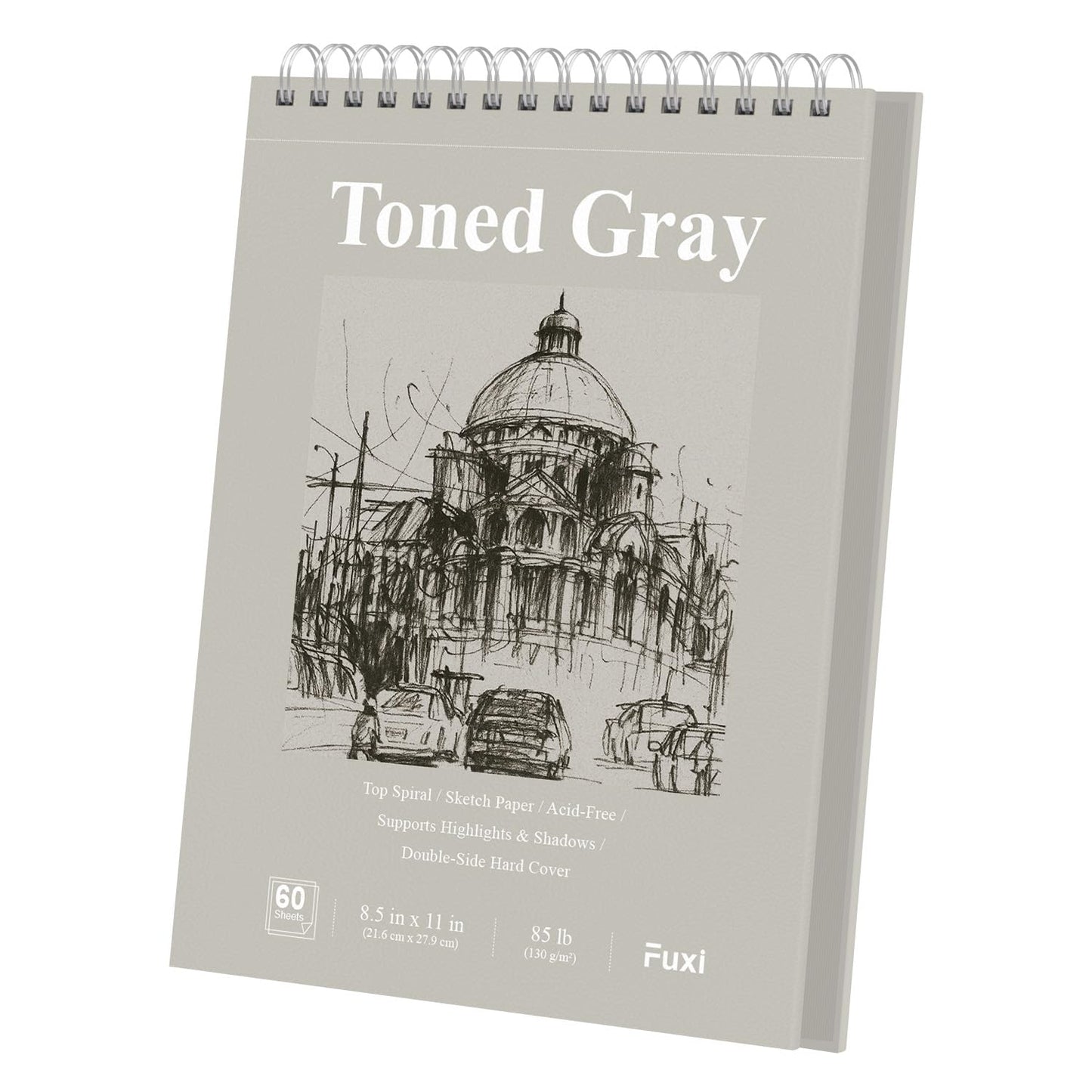 Fuxi 9" x 12" Sketch Book_Top Spiral Bound Sketchbook_100Sheets 68lb/100gsm