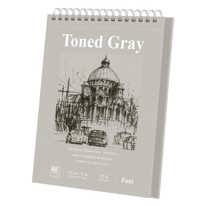 Fuxi 9" x 12" Sketch Book_Top Spiral Bound Sketchbook_100Sheets 68lb/100gsm
