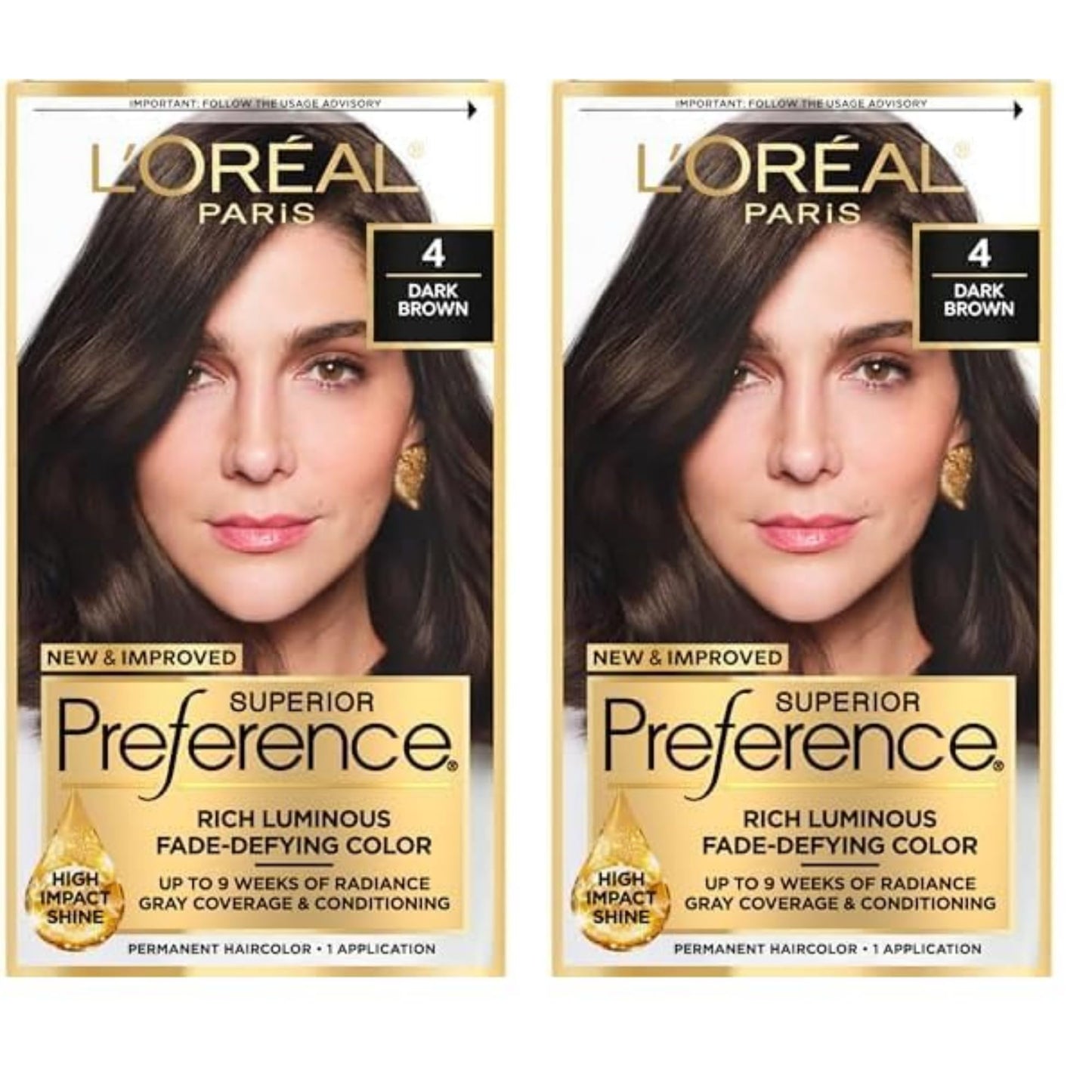 L'Oreal Paris Superior Preference Luminous Fade-Defying Permanent Hair Color, Hair Dye For Up to 9 Weeks of Radiance, Medium Brown 5, 1 Hair Dye Kit