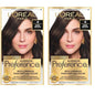 L'Oreal Paris Superior Preference Luminous Fade-Defying Permanent Hair Color, Hair Dye For Up to 9 Weeks of Radiance, Medium Brown 5, 1 Hair Dye Kit