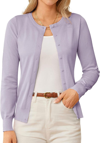 GRACE KARIN Knit Cardigan Sweaters for Women Lightweight Fall Outfits 2026