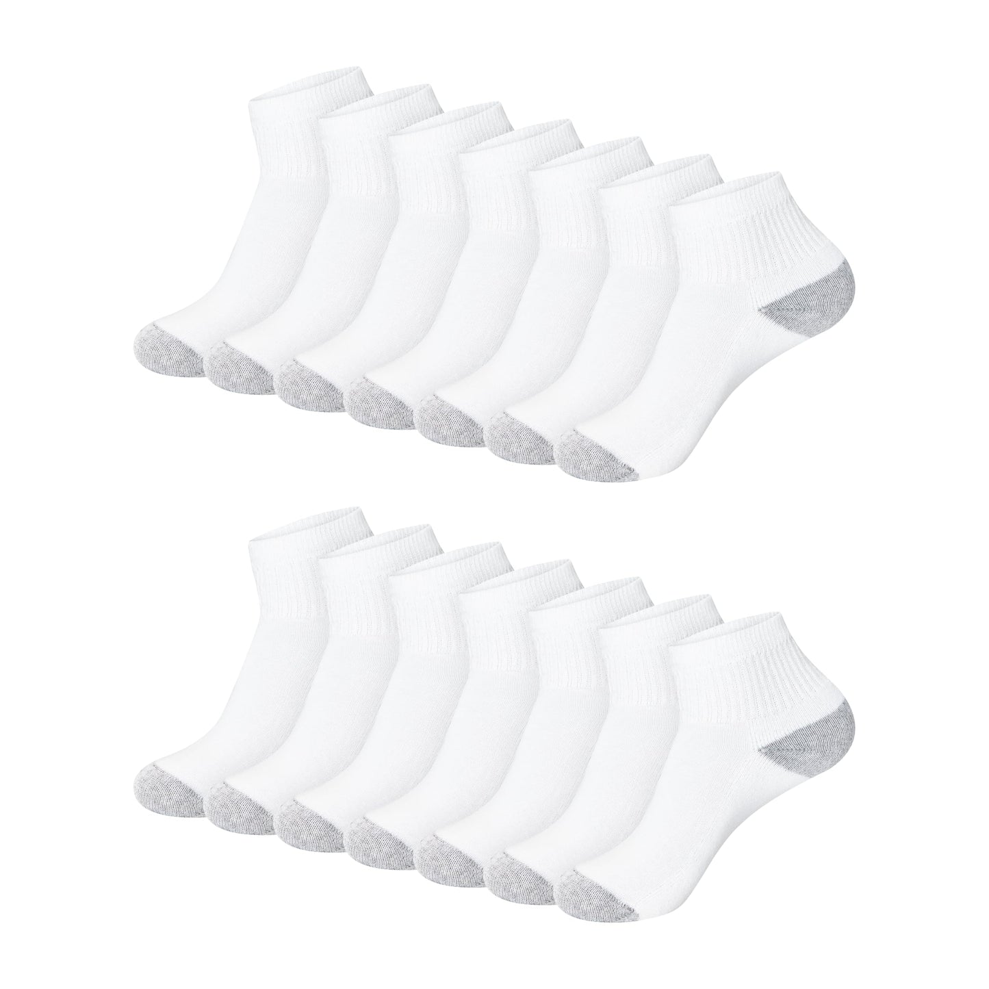 Hanes Women's Crew, Ankle, and No-Show Moisture-Wicking Cushioned Athletic Socks (14 Pack)