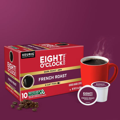 Eight O'Clock Coffee Hazelnut, Single-Serve Keurig K-Cup Pods, Flavored Medium Roast Coffee Pods, 96 Count