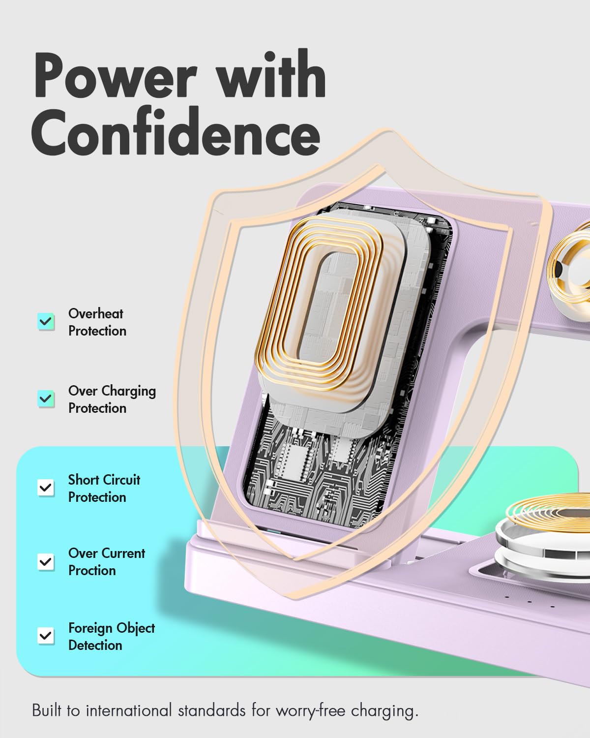 GETPALS Wireless Charger iPhone Charging Station for Apple Multiple Devices