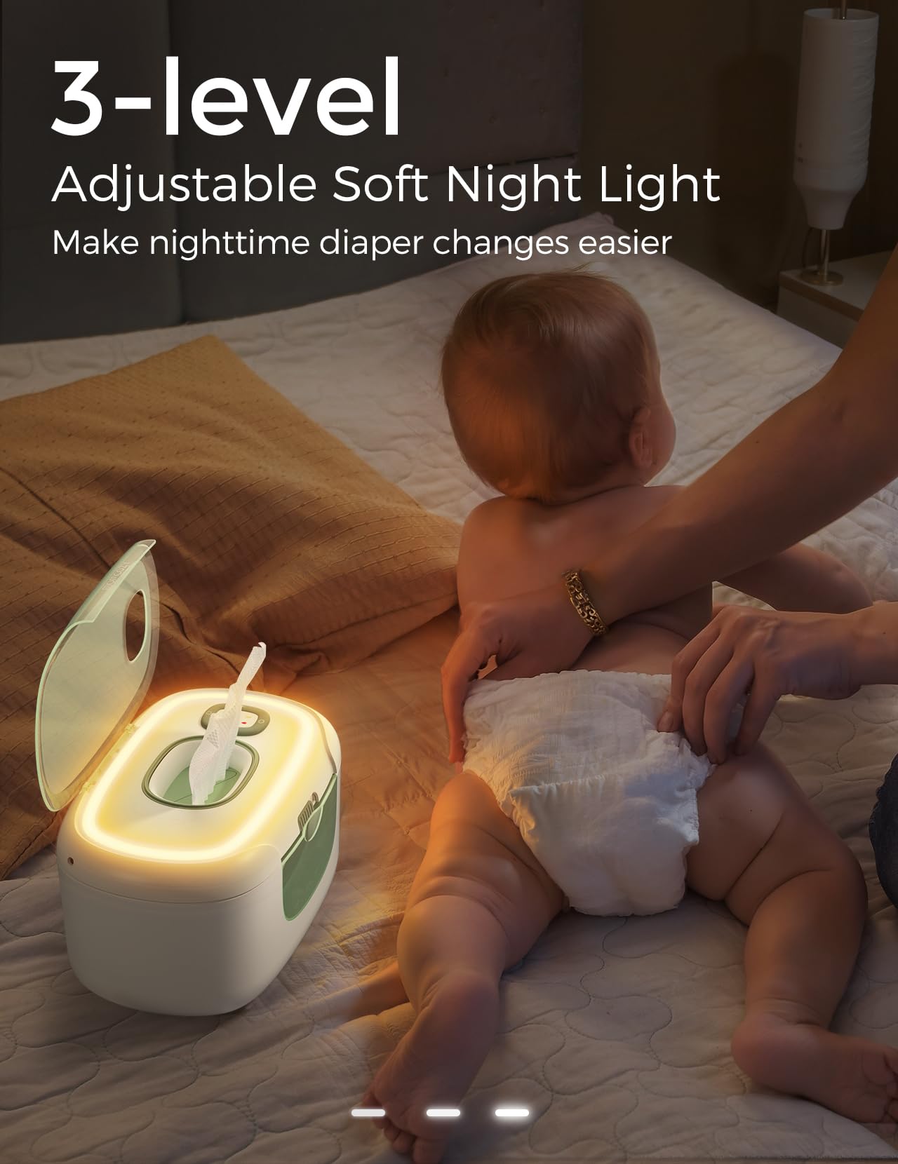 Momcozy Baby Wipe Warmer, Innovative Spring Design,Large Capacity Dispenser