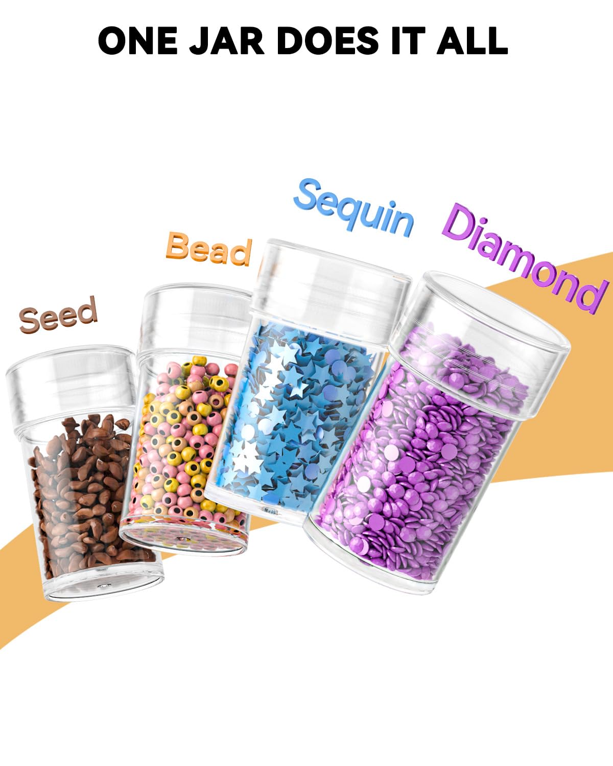 ARTDOT 60 Slots Storage Container for Diamond Art Kits for Adults, Portable Bead Storage Boxes for Diamond Painting Accessories and Tools