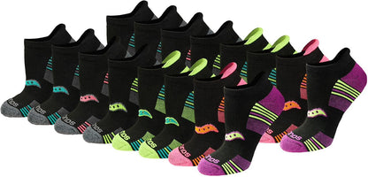 Saucony Women's RunDry Performance Heel Tab Athletic Socks, Available in S-L (8, 16, 24 Pairs)