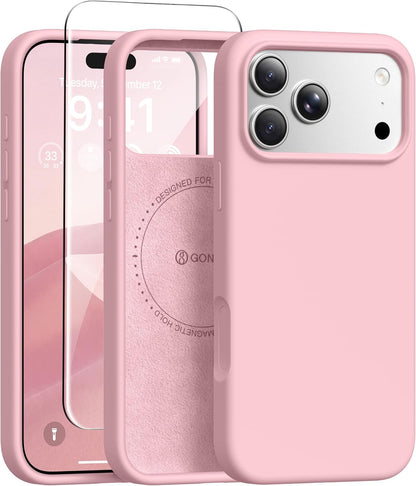 GONEZ Magnetic for iPhone 17 Pro Max Case, Silicone Cover Stone