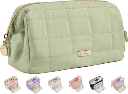 Sooez Large Pencil Case Pouch, Soft Pencil Bag with Zipper, Pen Bag