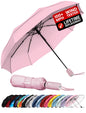 Windproof Travel Umbrella - Compact & Withstands Winds up to 100MPH, Strongest Premium Auto Folding Umbrella for Rain and Sun - Durable, Light & Portable for Women & Men, Fits Backpack & Cars