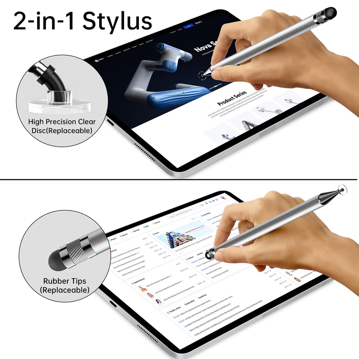 Bopomofo Stylus(5 Pcs),2-in-1 Stylus Pen for Touchscreen,Stylus Pen