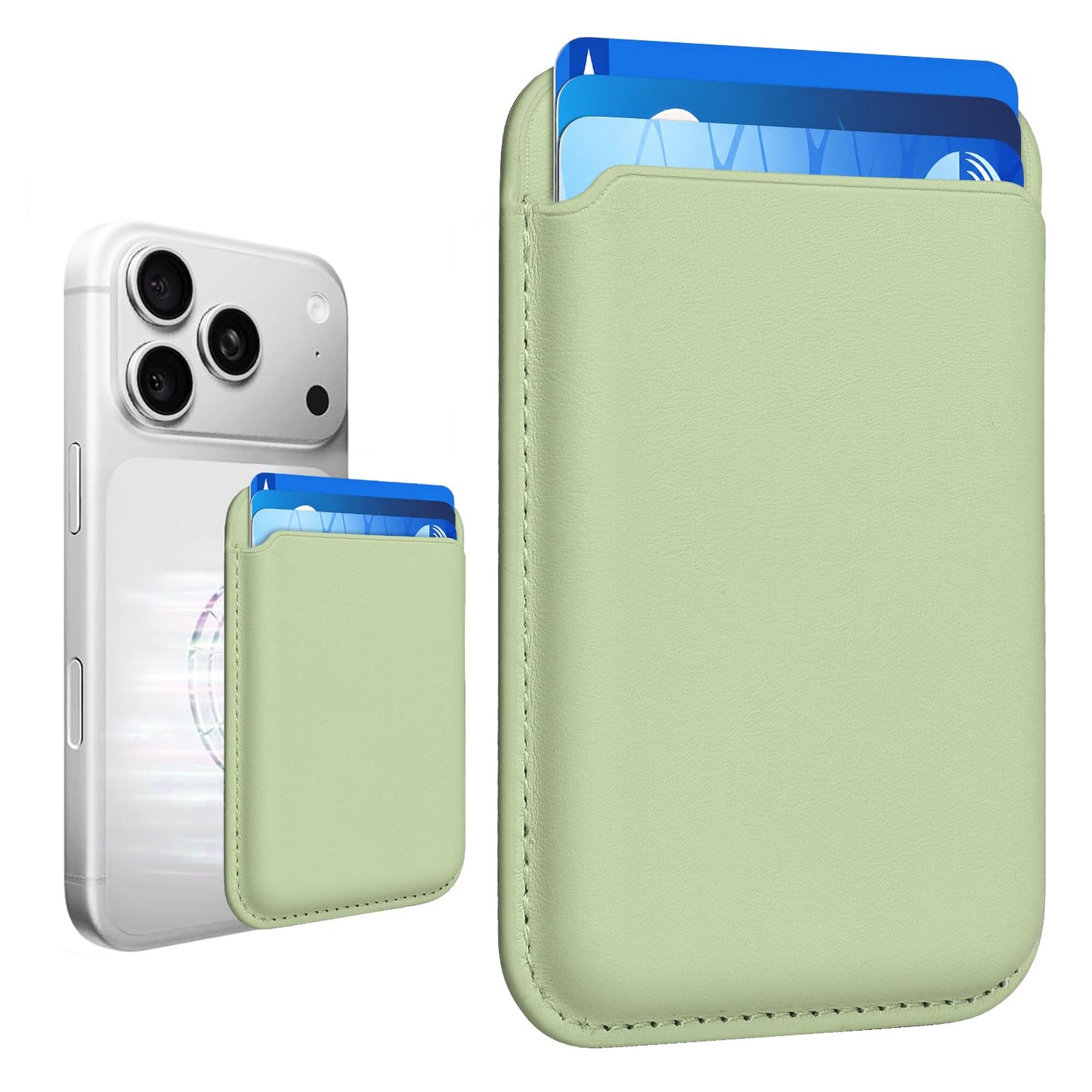 Magnetic Wallet Cell Phone Card Holder for Phone Case with Mag-Safe
