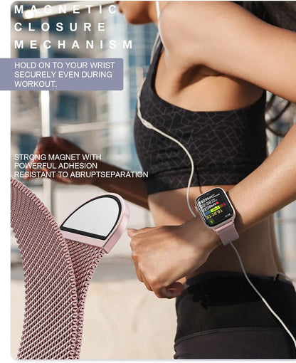 Original Milanese Loop Compatible with Apple Watch Bands for Women & Men