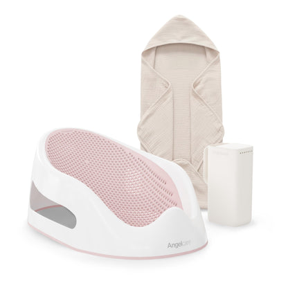 Angelcare Soft-Touch Baby Bath Support & Rinser Bundle, Aqua