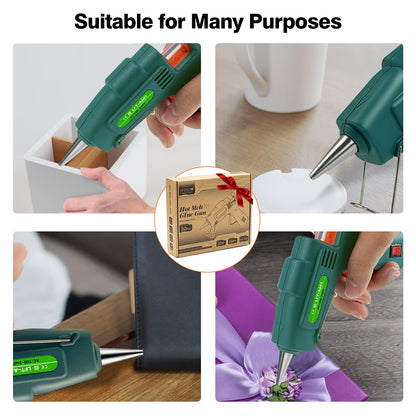 SHJADE Hot Glue Gun with 30 Glue Sticks, 20W Mini Hot Melt Gun Kit(White)