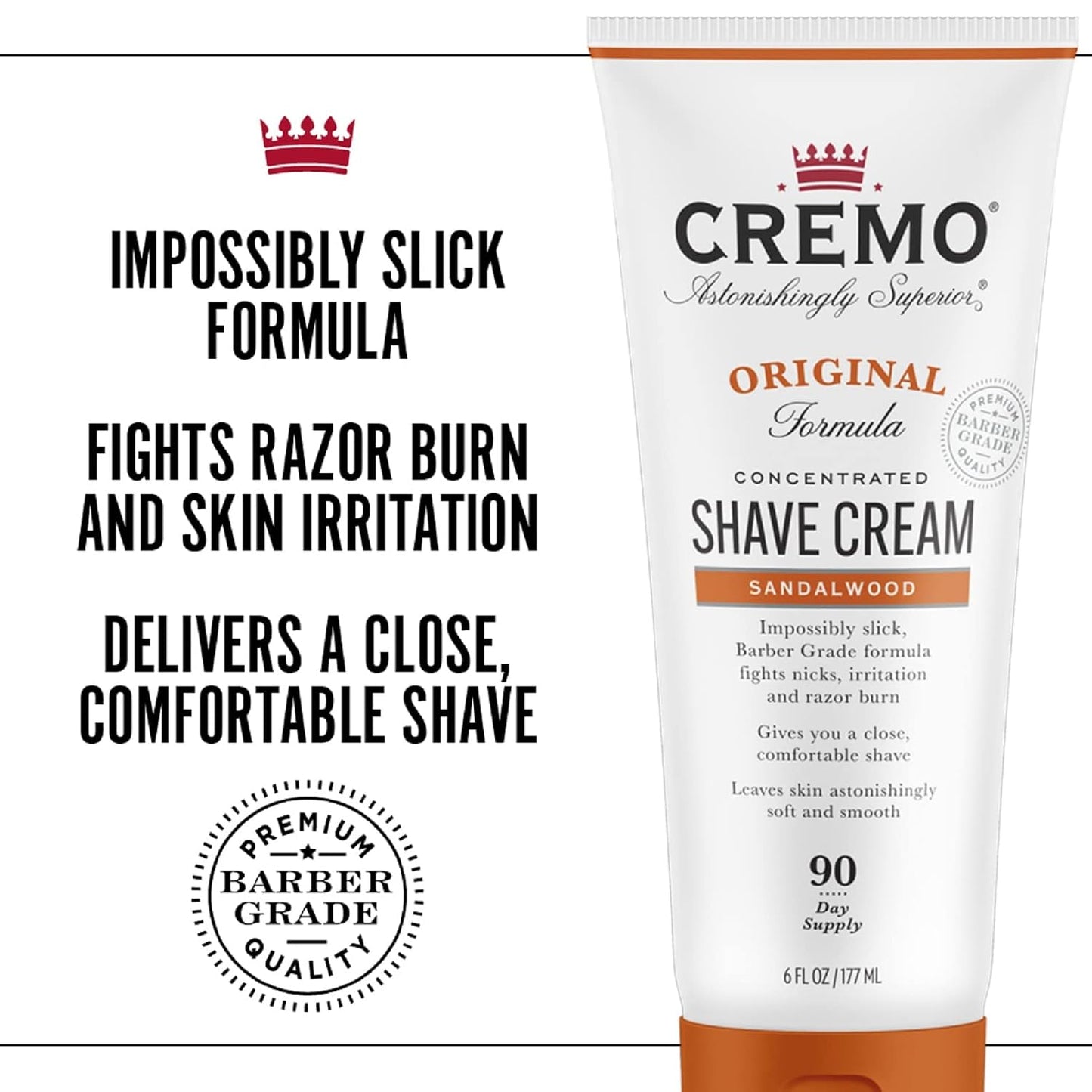 Cremo Shaving Cream for Men, Cooling, 6 Fl Oz