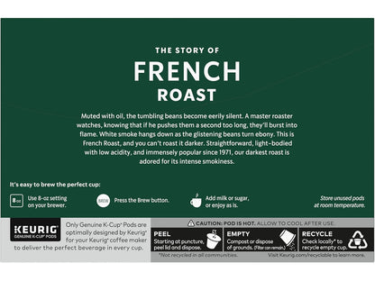 Starbucks K-Cup Coffee Pods, Dark Roast Hot or Iced Coffee, French Roast, 96 Keurig Pods