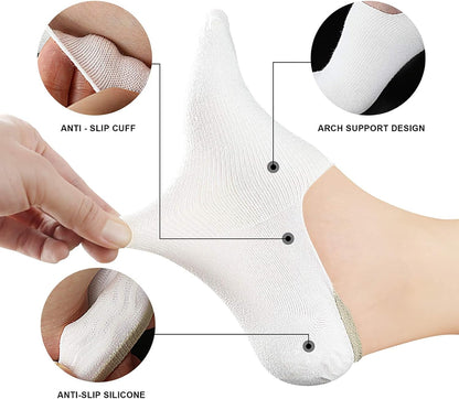 wernies No Show Socks Women Low Cut Ankle Socks Non Slip 4/8 Pairs