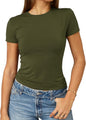 Abardsion Women's Casual Basic Slim Fit T Shirts