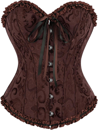 frawirshau Women's Overbust Costume Corset Renaissance Victorian