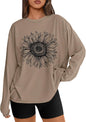 Trendy Queen Womens Oversized Long Sleeve Shirts Fall Tops 2026 Basic Tees