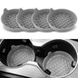 SINGARO Car Cup Holder Coaster, Silicone Cup Holder Insert, Universal Non-Slip Cup Holders, Car Accessories Interior for Women and Man Interior Sets 4 Pack Black