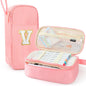 Cute Large Pencil Case Pouch,Personalized Initial Pencil Bag for Girls Boy
