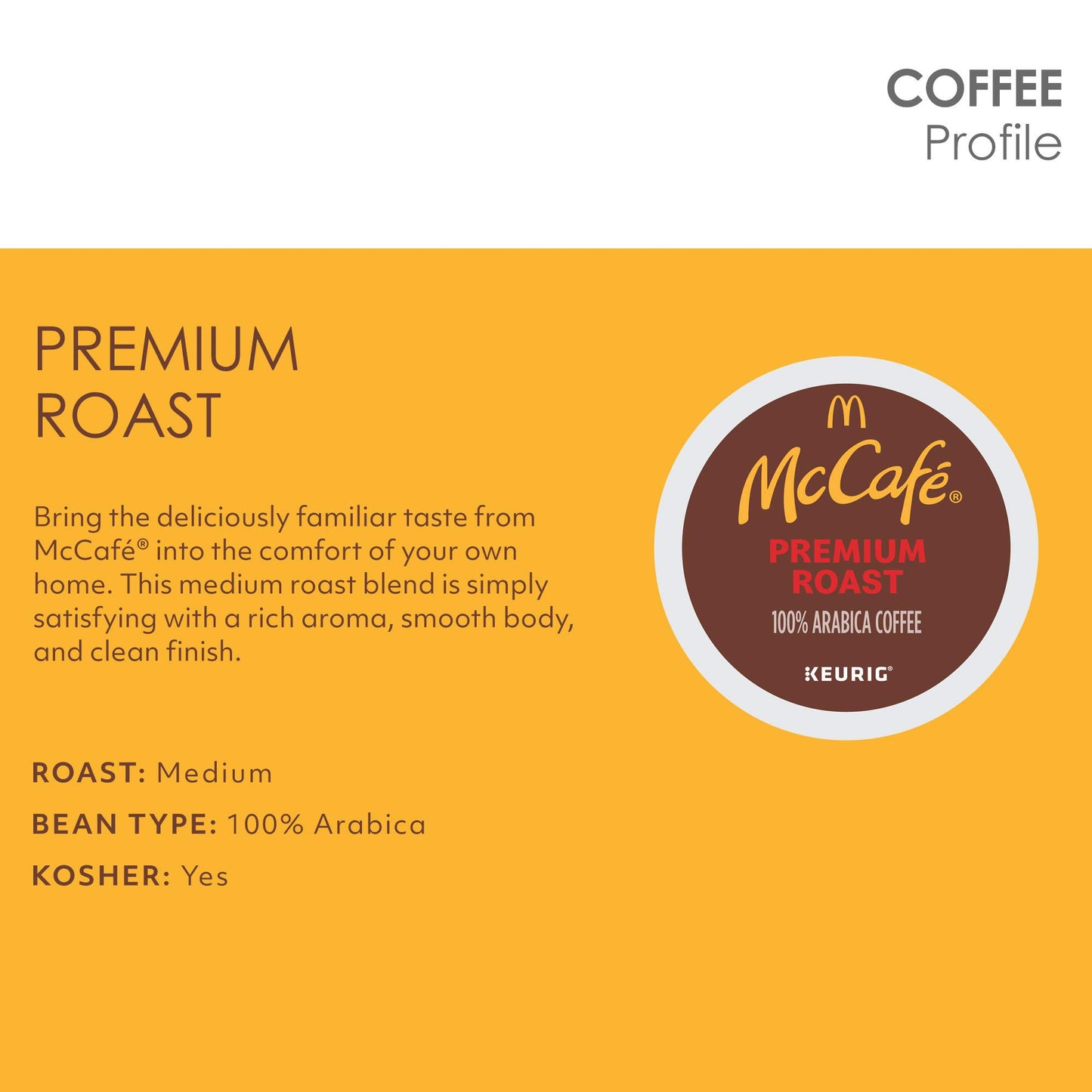 McCafe Premium Roast Coffee, Single Serve Keurig K-Cup Pods, Medium Roast, 84 Count
