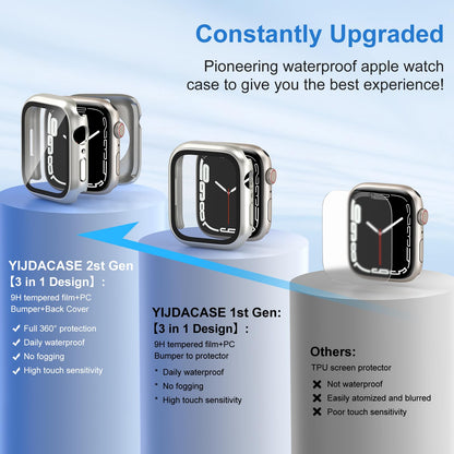YIJDACASE 3 in 1 Waterproof Case for 40mm Apple Watch SE 3/2/1 Series 6/5/4
