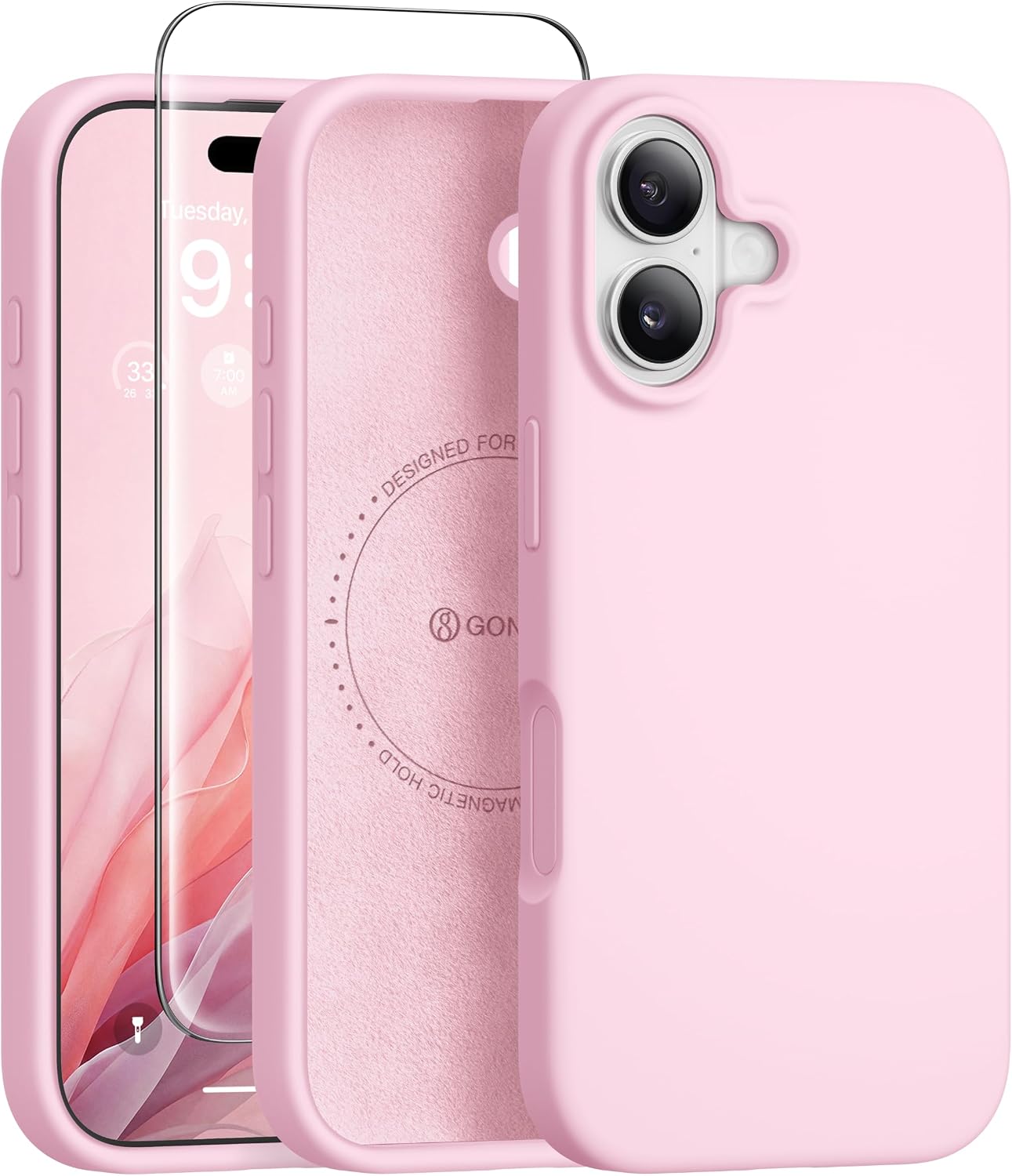 GONEZ Magnetic for iPhone 17 Pro Max Case, Silicone Cover Stone