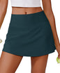 PINSPARK 14" Womens Tennis Skirt High Waisted Golf Skort with 2 Pockets