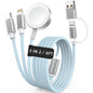 2026 Travel Essentials for Apple Watch Charger,Cruise Vacation Camping Essentials,iPhone Charger,Multi Charging Cable,3 in 2 Charging Docks for iWatch Series 11-2/Ultra,iPhone 17-12,Car