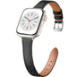 Charlam Slim Leather Band Compatible with Apple Watch Bands for Women 40mm 38mm 41mm 42mm 44mm 45mm 46mm, Top Grain Genuine Leather Strap Thin Wristband for iWatch Series 11 10 SE 9 8 7 6 5 4 3 2 1