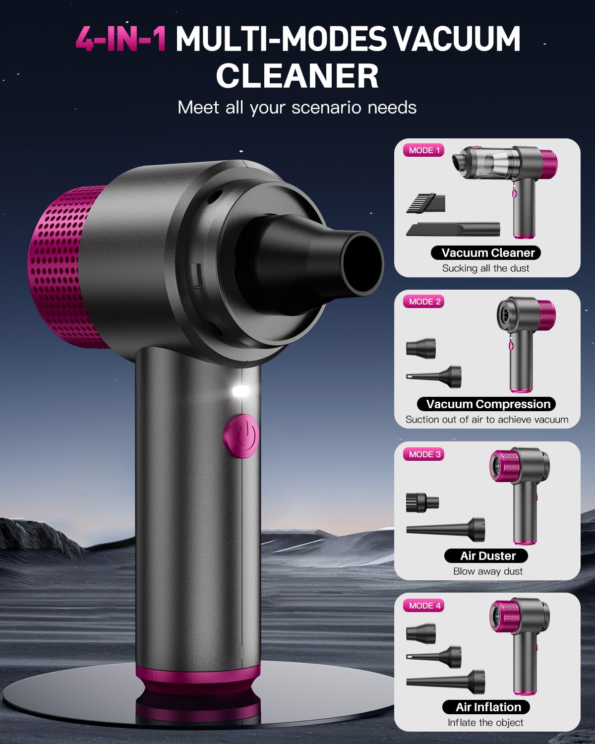 KMM Handheld Car Vacuum Cleaner, Hand Held Vacuum Cleaner and Air Duster