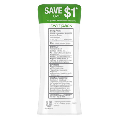 Dove Advanced Care Antiperspirant Stick Cool Essentials 2.6 oz 2PK