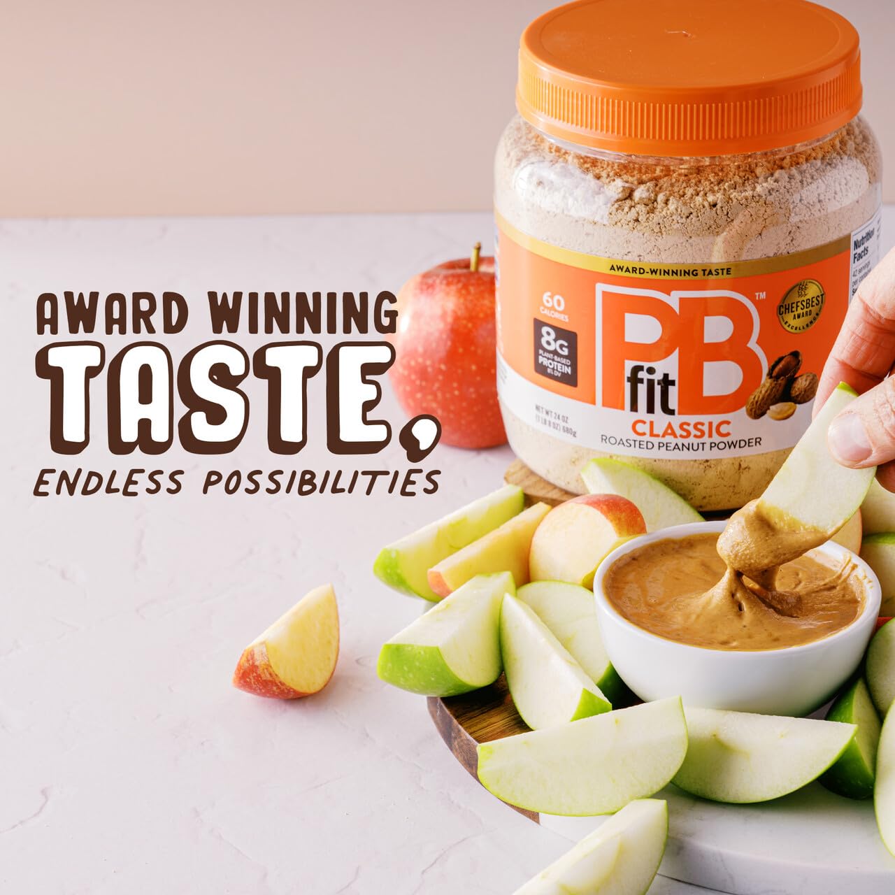 PBfit Classic Peanut Butter Powder 30 Oz, Peanut Spread with 8g Protein