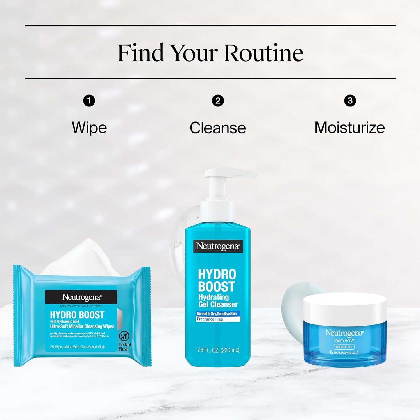 Neutrogena Hydro Boost Cleansing Wipes Makeup Remover, 25 Ct